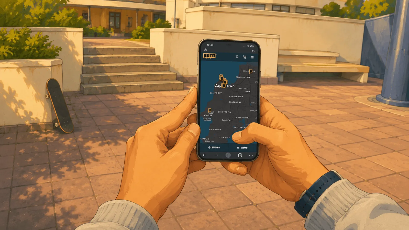 BUTR Spots skateboarding app in Cape Town